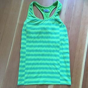 Athleta striped racerback tank, size L